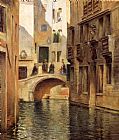 Venetian Canvas Paintings - Venetian Canal